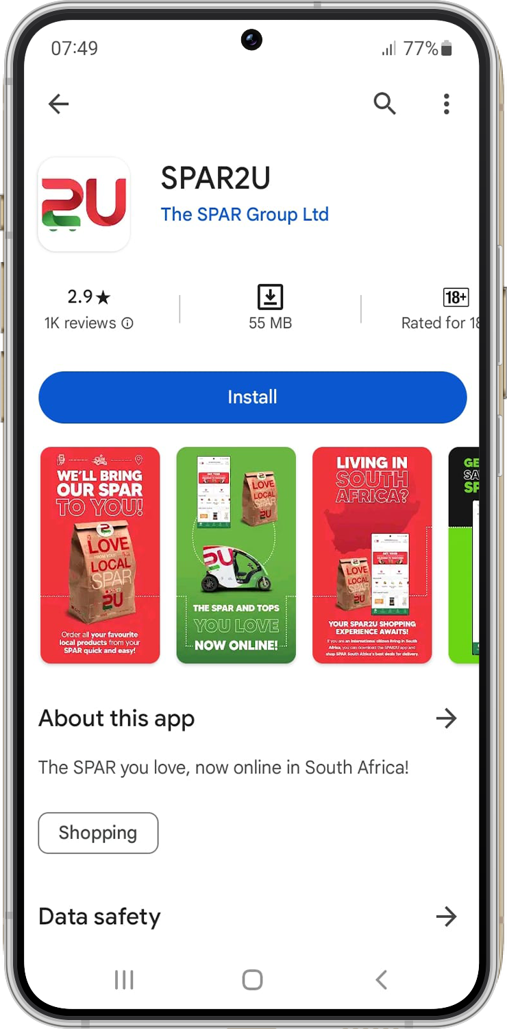 SPAR2U delivery Logo